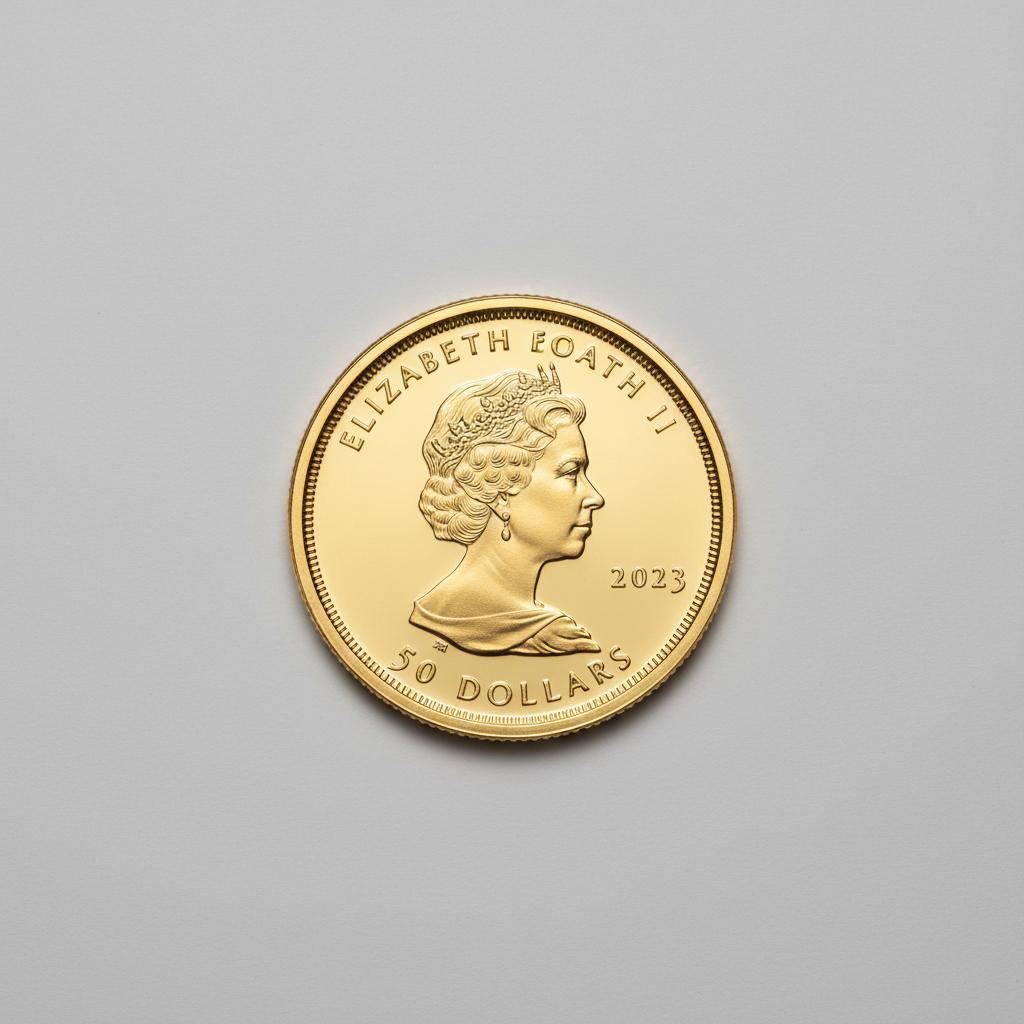 Gouden Maple Leaf 1 oz — AI-impressie van een gouden exemplaar